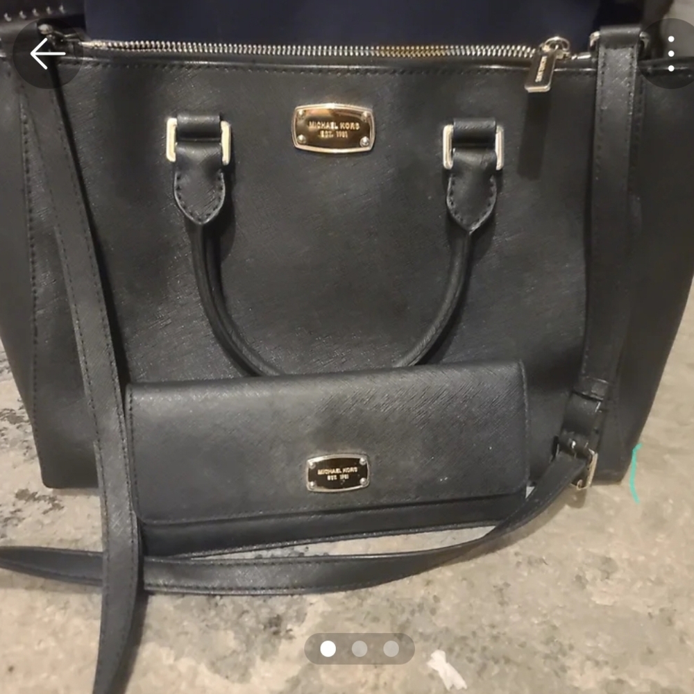 Michael Kors Black Women's Bag and Wallet Set